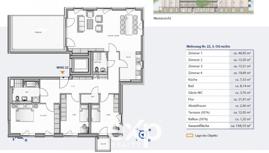 Grundriss W22 Mehrfamilienhaus Potsdam