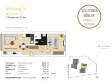 Raumaufteilung Provisionsfreie Stadtoase: Charmante,  42m� Wohnung mit Stellplatz, optional m�bliert
